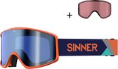 Sinner Sinner Sin Valley S+ Skibril - Oranje + GRATIS EXTRA LENS | Categorie 3