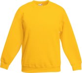 Fruit Of The Loom Kinder Unisex Premium 70/30 Sweatshirt (pak van 2) (Zonnenbloem Geel)