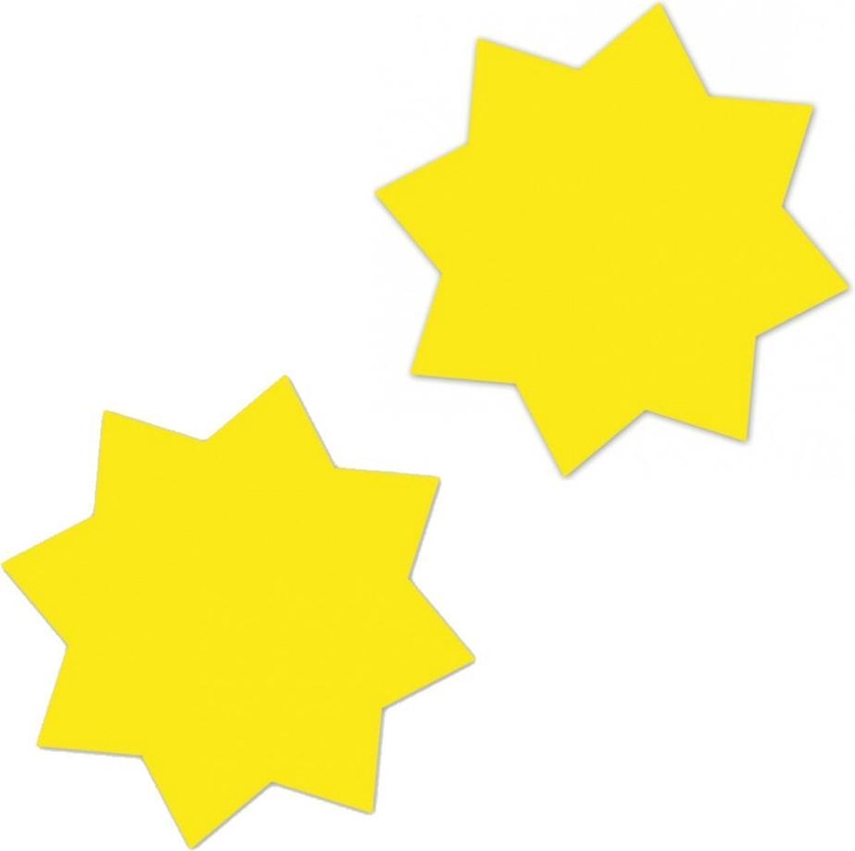 60x stuks actie reclame sterren neon geel 18 cm - Van karton | bol.com