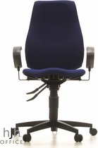 Bureaustoel - Verstelbare Armleuning - Stof - Donkerblauw - Ergonomisch