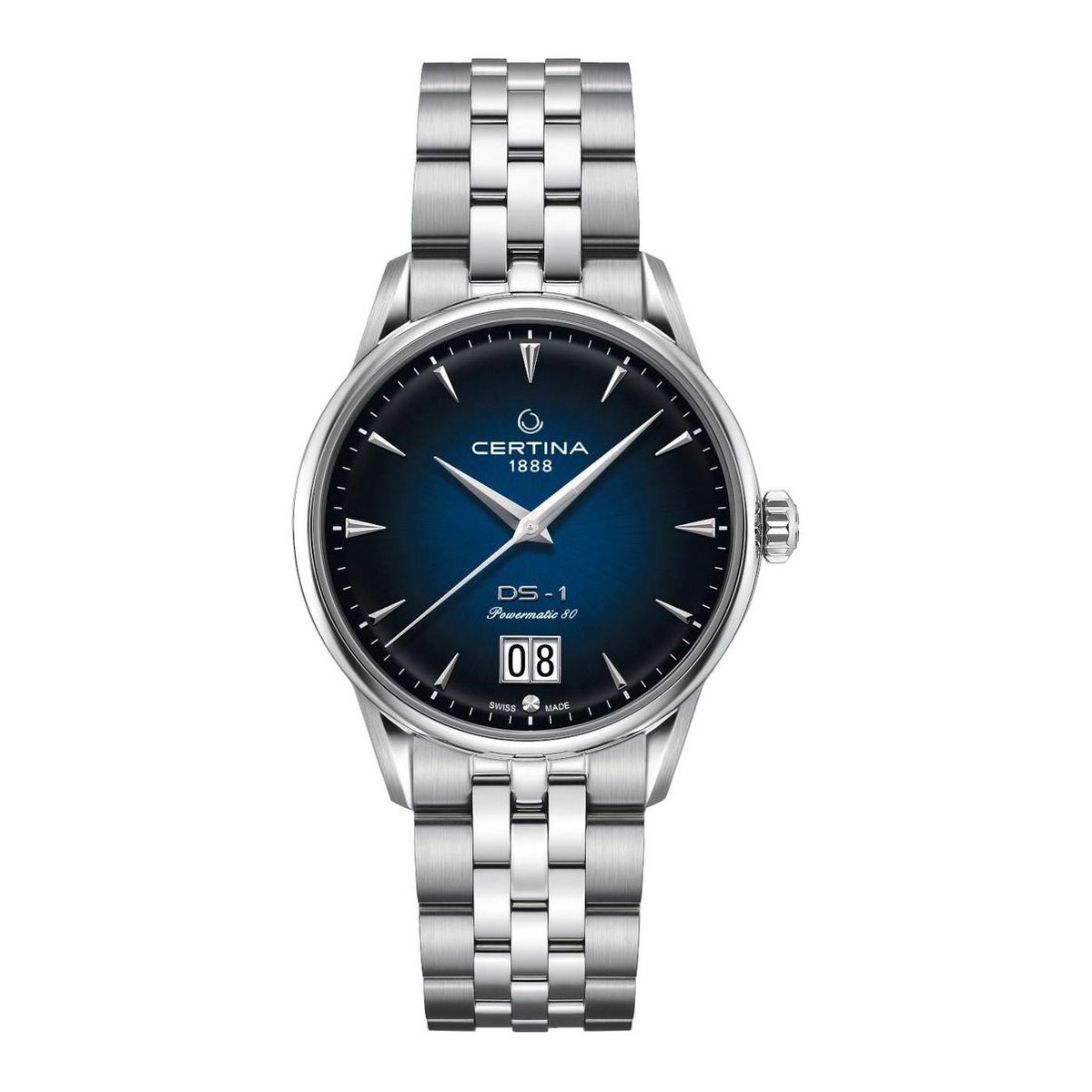 Certina DS-1 Big Date Automaat horloge - Zilverkleurig