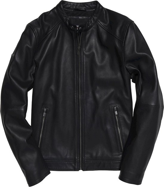 superdry hero light leather racer jacket