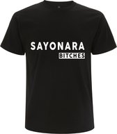 Sayonara bitches Heren t-shirt | relatie | Japans | Japan | gezeik | grappig | cadeau | Zwart
