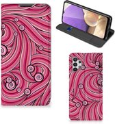 GSM Hoesje Geschikt voor Samsung Galaxy A32 5G Foto Hoesje ontwerpen Swirl Pink