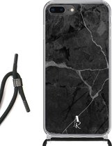 iPhone 8 Plus hoesje met koord - Onyx Marble