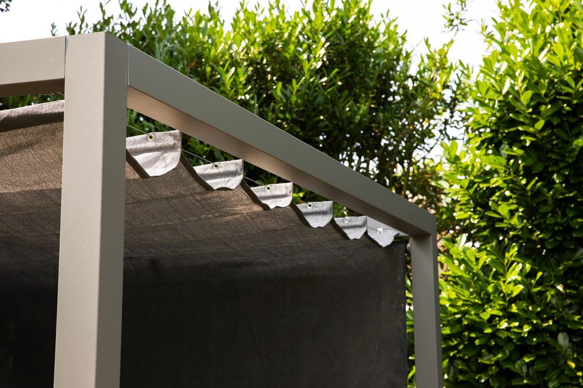 Nesling Voile d'ombrage rétractable, B290xL400cm, Anthracite
