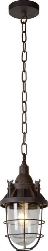 Lucide HONORE Hanglamp - Ø 17 cm - 1xE27 - Roest bruin