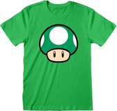 Nintendo Super Mario Heren Tshirt -XL- 1-UP Mushroom Groen