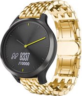 Stalen Smartwatch bandje - Geschikt voor  Garmin Vivomove HR stalen draak band - goud - Horlogeband / Polsband / Armband