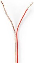 Nedis Speaker-Kabel | 2x 0.75 mm² | CCA | 100.0 m | Rond | PVC | Transparant | Folieverpakking