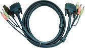 Aten 2L-7D03UD Kvm Kabel Dvi-d 24+1-pins Male / Usb A Male / 2x 3.5 Mm Male - Dvi-d 24+1-pins Male / Usb A Male / 2x 3.5 Mm Male 3.0 M