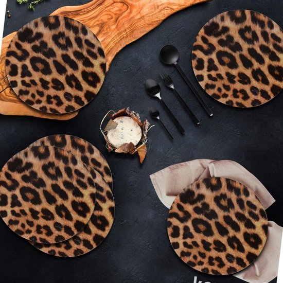 Service de vaisselle en porcelaine léopard / léopard noir | bol