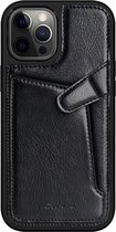 Nillkin - Hoesje geschikt voor iPhone 12 / 12 Pro - Aoge Leather Case Serie - Book Case - Zwart