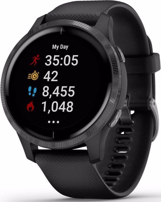 Garmin VENU Health Smartwatch - Amoled touchscreen - Stappenteller - 5ATM  Waterdicht - Zwart/Gunmetal
