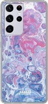 6F hoesje - geschikt voor Samsung Galaxy S21 Ultra -  Transparant TPU Case - Liquid Amethyst #ffffff