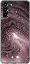 6F hoesje - geschikt voor Samsung Galaxy S21 -  Transparant TPU Case - Purple Marble #ffffff