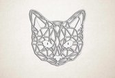 Line Art - Kat 6 - M - 60x61cm - Wit - geometrische wanddecoratie