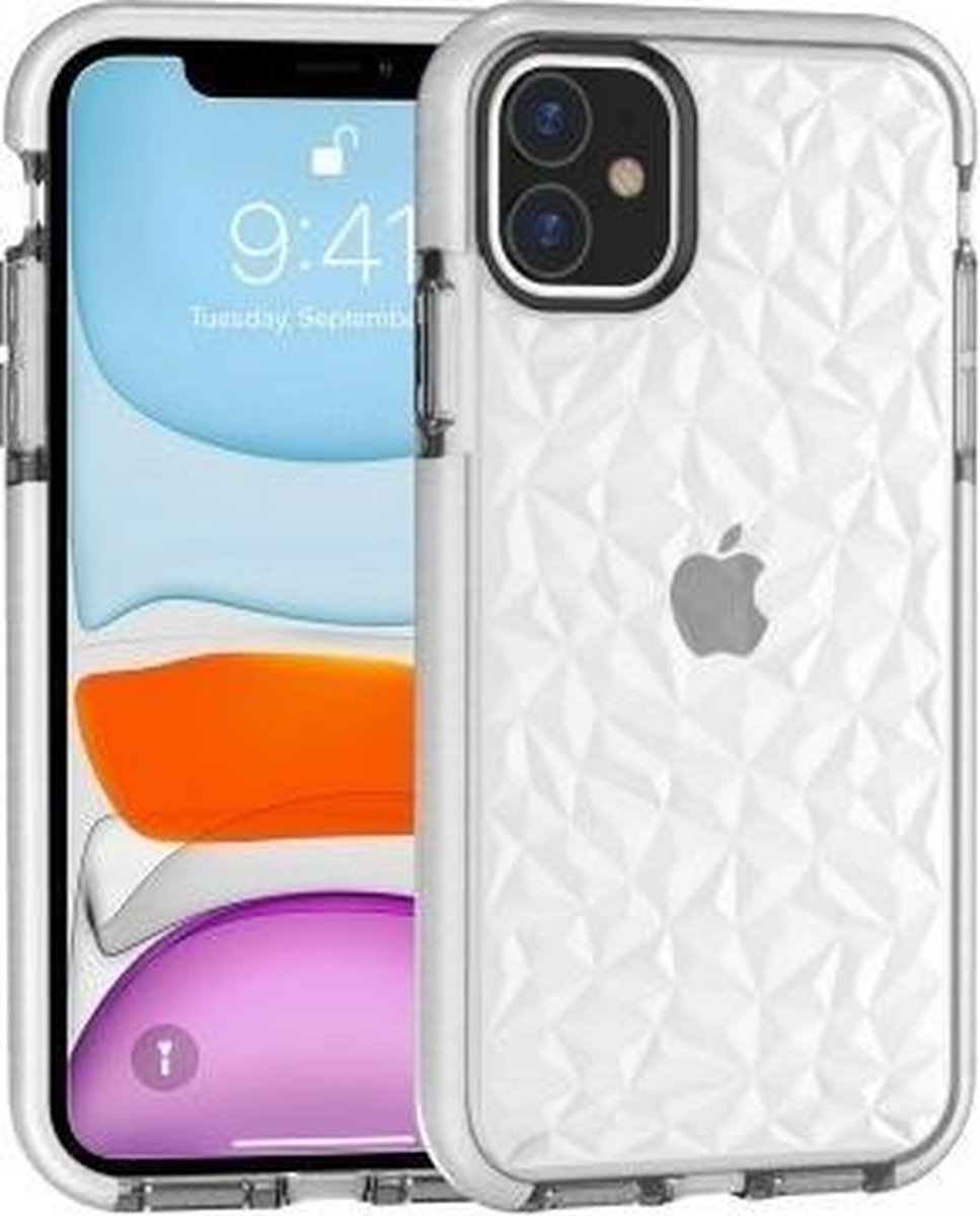 ShieldCase diamanten case geschikt voor Apple iPhone 11 - transparant - Stevig bescherm hoesje case - Doorzichtige transparante case - Siliconen / TPU hoesje - Diamanten case - Beschermhoesje