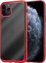 ShieldCase Metallic bumper case geschikt voor Apple iPhone 12 Pro Max - 6.7 inch - rood - Shockcase Shockproof hoesje metalen uitstraling - Hardcase hoesje - Hard Case met stootrand hoesje met bumpers beschermhoesje
