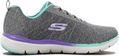 SKECHERS Flex Appeal 3.0 - Fan Craze - Dames Sneakers Sport Casual schoenen Grijs 149008-GYMT - Maat EU 36 UK 3