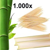 1.000 Stuks - FSC® Berken houten Tandenstokers - Dubbelzijdige Tandenstokers hout - Tandestoker Dun 65 MM - Voordeelverpakking