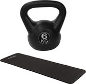 Tunturi - Fitness Set - Fitnessmat 180 x 60 x 1,5 cm - Kettlebell 6 kg