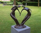 Tuinbeeld - bronzen beeld - Abstract danspaar groot model - Bronzartes - 61 cm hoog