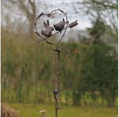 Tuinsteker Broedse Vogeltjes Balans | Metalen Decoratie  | Metalen Decoratie Figuren | 1 Jaar Garantie