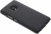 Carbon Hardcase Backcover Motorola Moto G5 Plus hoesje - Zwart