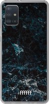 6F hoesje - geschikt voor Samsung Galaxy A52 - Transparant TPU Case - Dark Blue Marble #ffffff