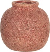 Clayre & Eef Vase 8 cm Rouge Céramique Rond