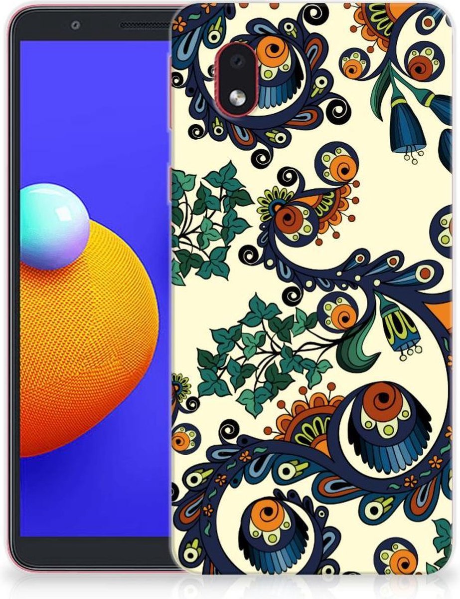 Siliconen Hoesje Samsung Galaxy A01 Core Barok Flower