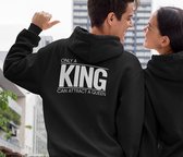 King / Queen Hoodie Only (King - Maat L) | Koppel Cadeau | Valentijn Cadeautje voor hem & haar