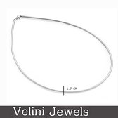 Velini jewels-OMEGA1.75-42 -925 Zilver gerodineerd Ketting- 42 cm