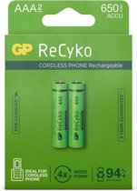 GP ReCyko Rechargeable AAA batterijen (650mAh) - 2 stuks