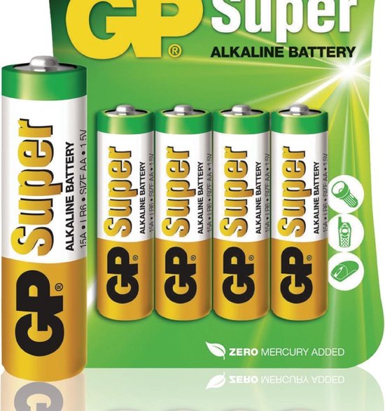 GP AA Super Alkaline Batterijen - GP
