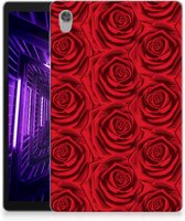 Étui design Lenovo Tab M10 HD (2e génération) Photo Cover Red Roses avec côtés transparents