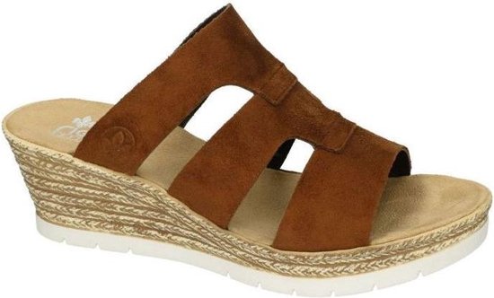 Rieker -Dames - bruin - slippers & muiltjes - maat 39 | bol.com