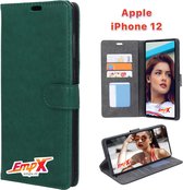 EmpX Telefoonhoesje - Book Case - Geschikt Voor Apple IPhone 12 - Groen