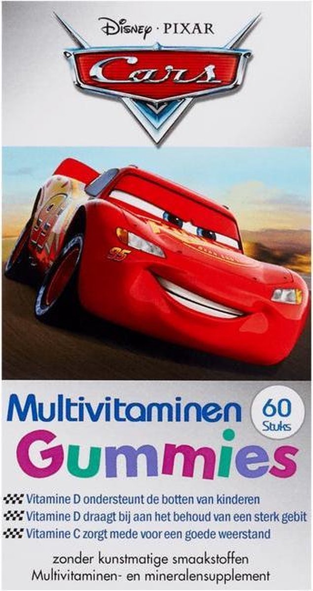 Disney Cars multivitamine gummies - 60 stuks - multivitamines en mineralen supplement kinderen