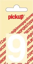 Pickup plakcijfer Helvetica 40 mm - wit 9