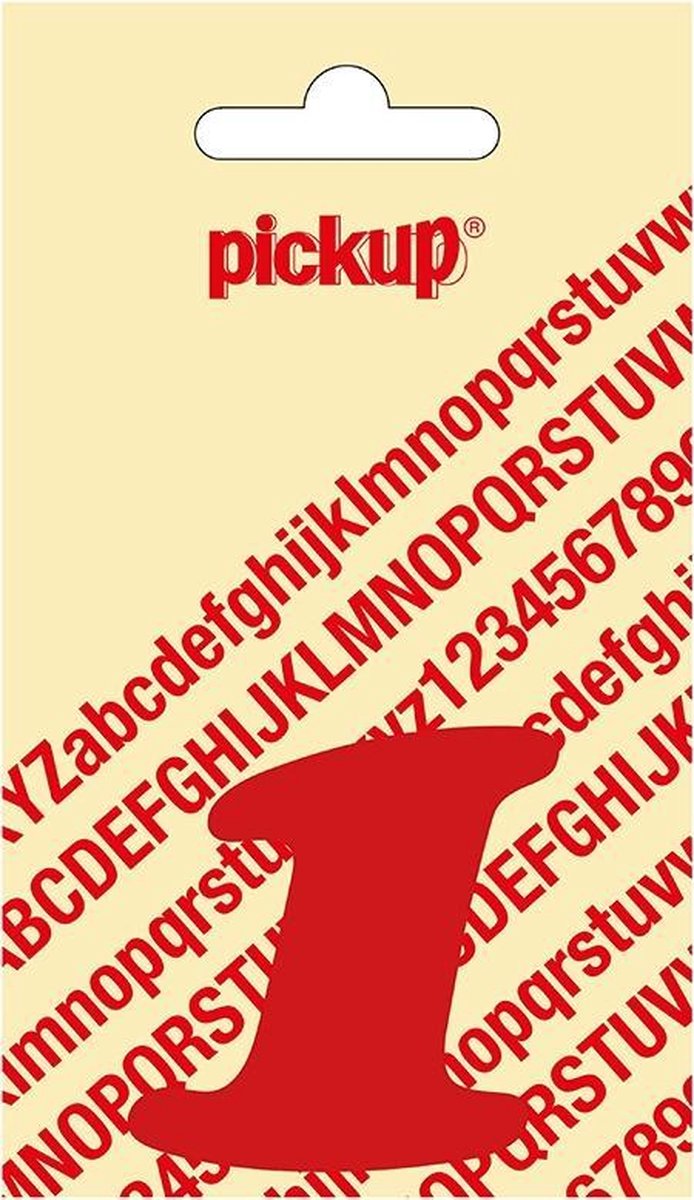 Pickup plakcijfer CooperBlack 60 mm - rood 1