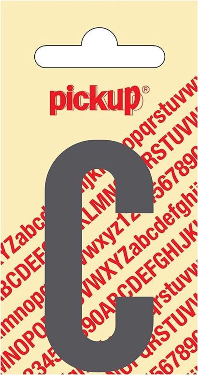 Pickup plakletter Nobel 60 mm grijs C