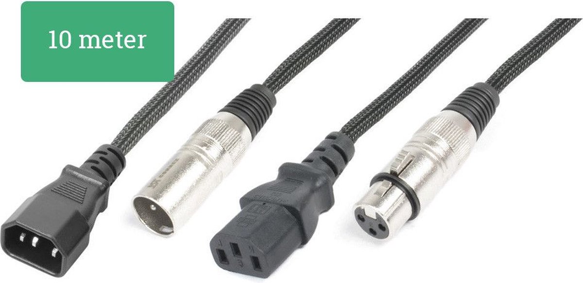 Combikabel – PD Connex LDI10 combikabel voor koppeling van lichteffecten, 10 meter. Twee kabels in één!
