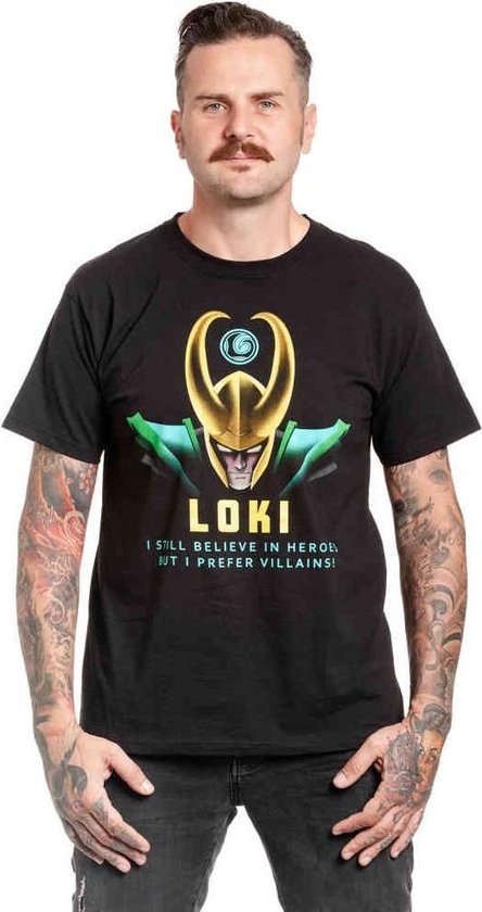 Marvel Thor Heren Tshirt Villains Zwart