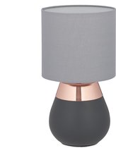 Relaxdays tafellamp touch - nachtlampje - schemerlamp - dimbaar - touch lamp - E14 fitting - koperen