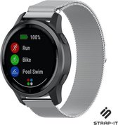 Strap-it Smartwatch bandje Milanees - geschikt voor Garmin vivoactive 4 45mm / Garmin Venu 2 - zilver