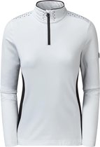Dare2B Bejewel, versierd met Swarovski-kristallen - luxe, sneldrogende lichtgewicht Core Stretch tussenlaag voor dames met halve rits, wit