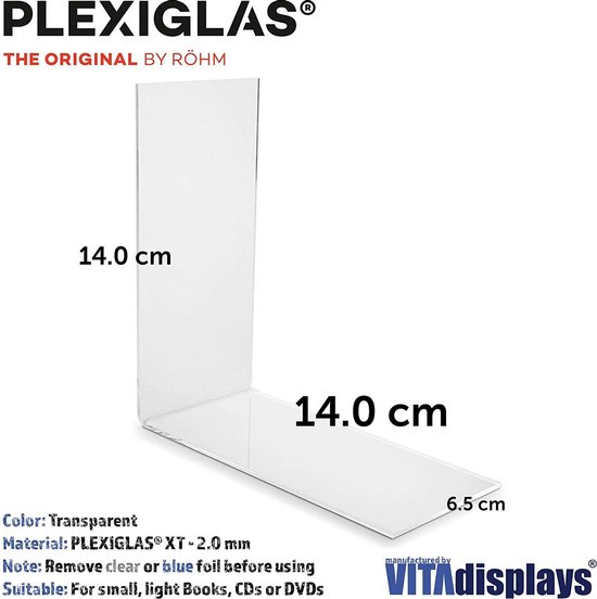 DecoBook Boekenstandaard Perspex Transparant Middel Design 36x24cm - Best Brands For Living DecoBook Boekenstandaard Perspex Transparant Middel Design 36x24cm - Best Brands For Living