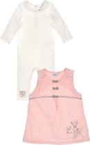 Disney Bambi - 2-delige set - lange romper+tuniek - off-white/roze - maat 86 (24 maanden)